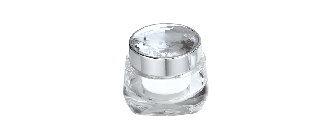 Acrylic Square Cream Jar 50ml - TD-50-DD Diamond Forever